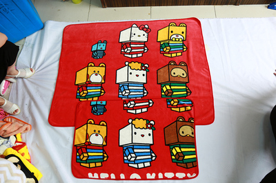 Permeation printed coral fleece blanket~2