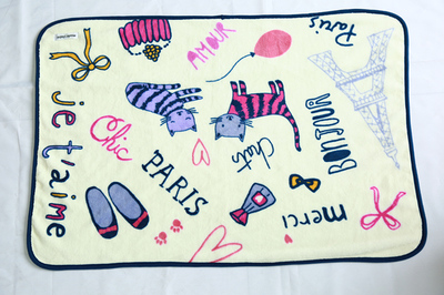 Permeation printed coral fleece blanket~8